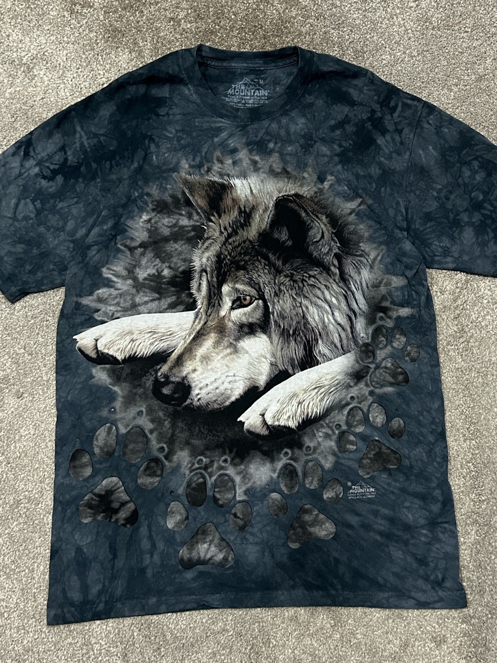 Vintage The Mountain Wolf Graphic Short Sleeve Shirt